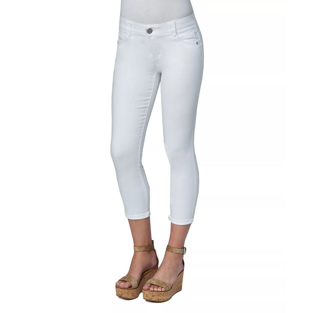Democracy White Ankle Crop Jeans
